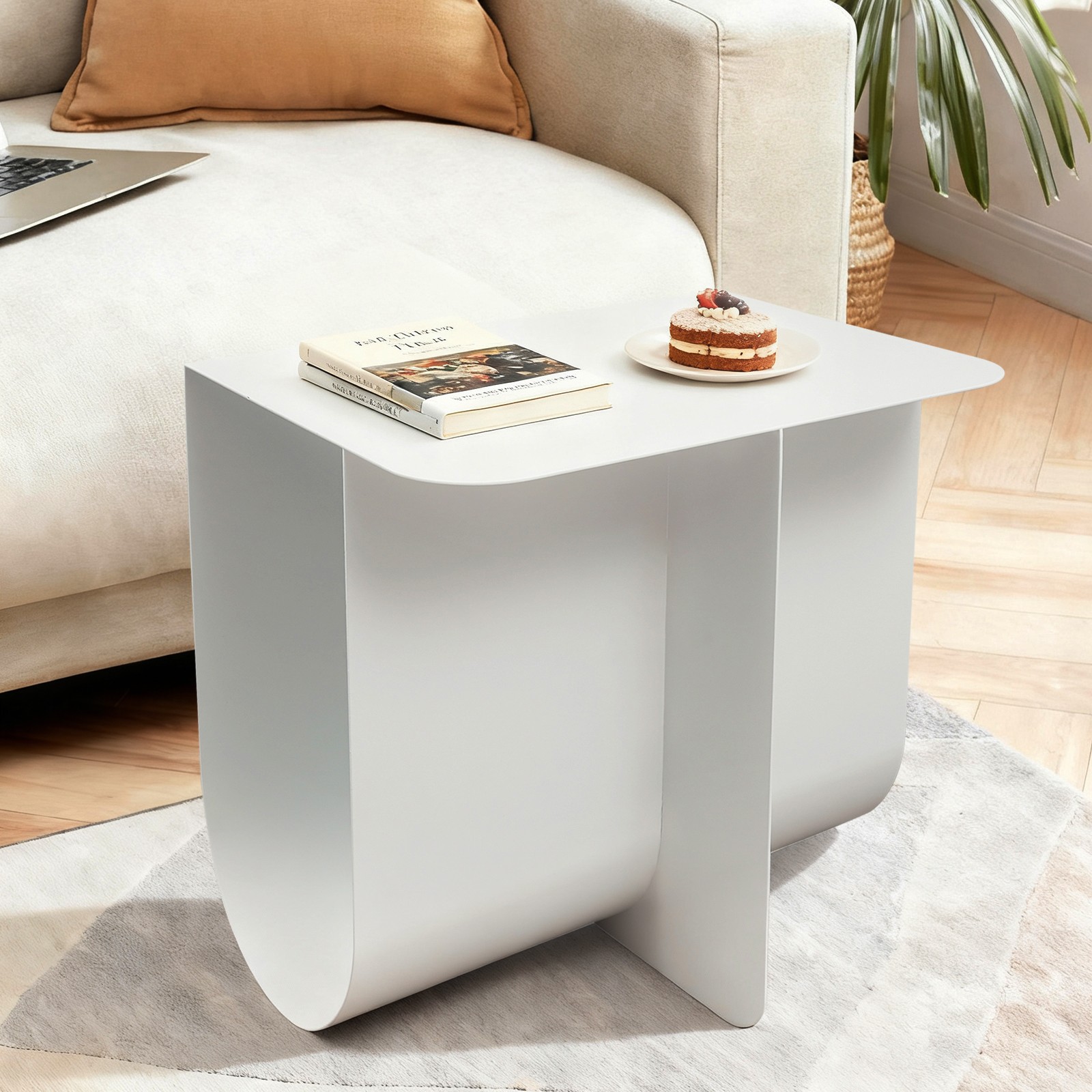 Floor Standing Side Table Metal Small End Table Modern Coffee Table 40*30*38cm