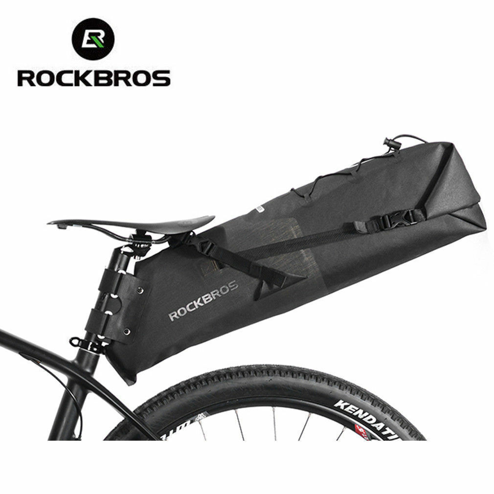 ROCKBROS Cycling Foldable Tail Rear Bag Bike Saddle Bag Waterproof Large Bag 14L