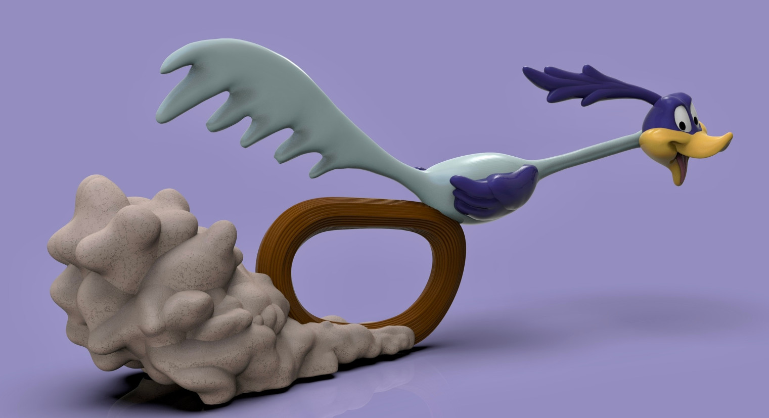 UNPAINTED Looney Tunes Roadrunner 3D Printed Model Kit 5" Tall (5-22)