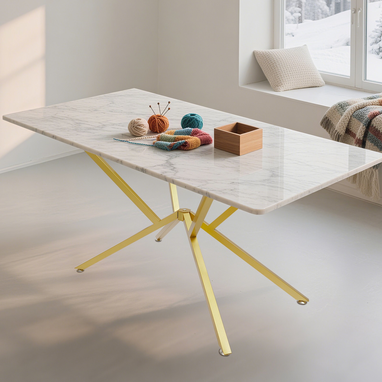 Floorstanding Metal Table Legs, Table Crossed-leg, Modern Table Legs Gold