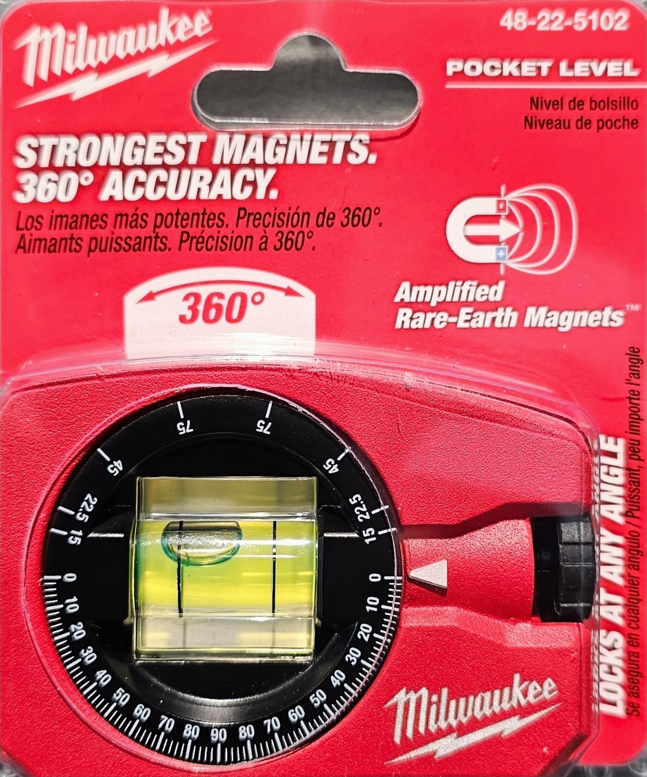 NEW Milwaukee 48-22-5102 Die Cast Pocket Level with 360 Vial FREE SHIPPING USA