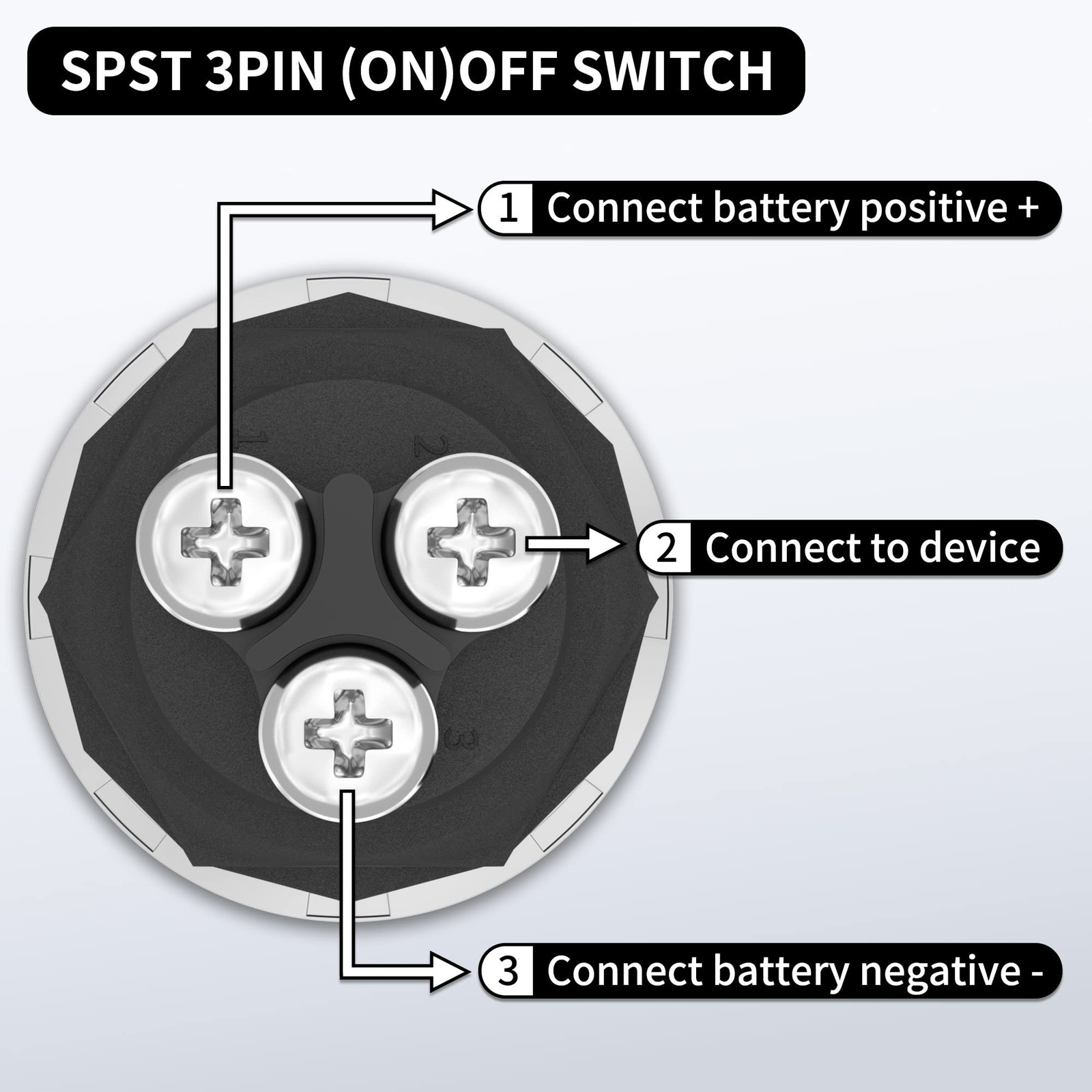 RVBOATPAT Push Button Starter Switch 12V 50A Momentary Engine Start Ignition ...
