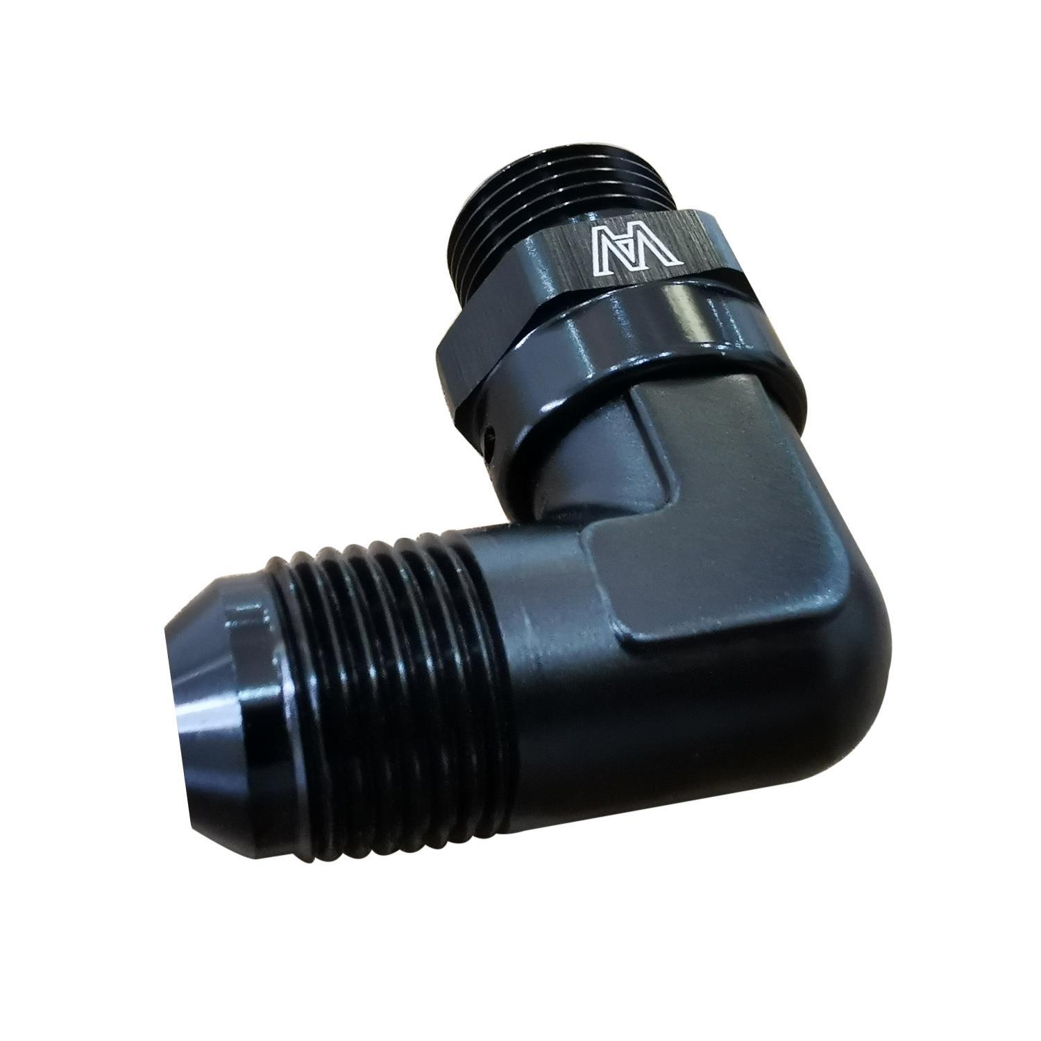 NEW 10 AN Flare to -10AN ORB Male Swivel Adapter Fitting 90 Degree Aluminum US,