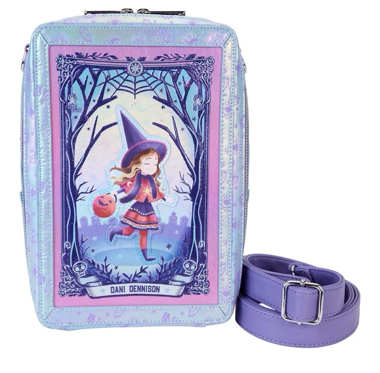 Loungefly Hocus Pocus Tarot Card Iridescent Crossbody Bag