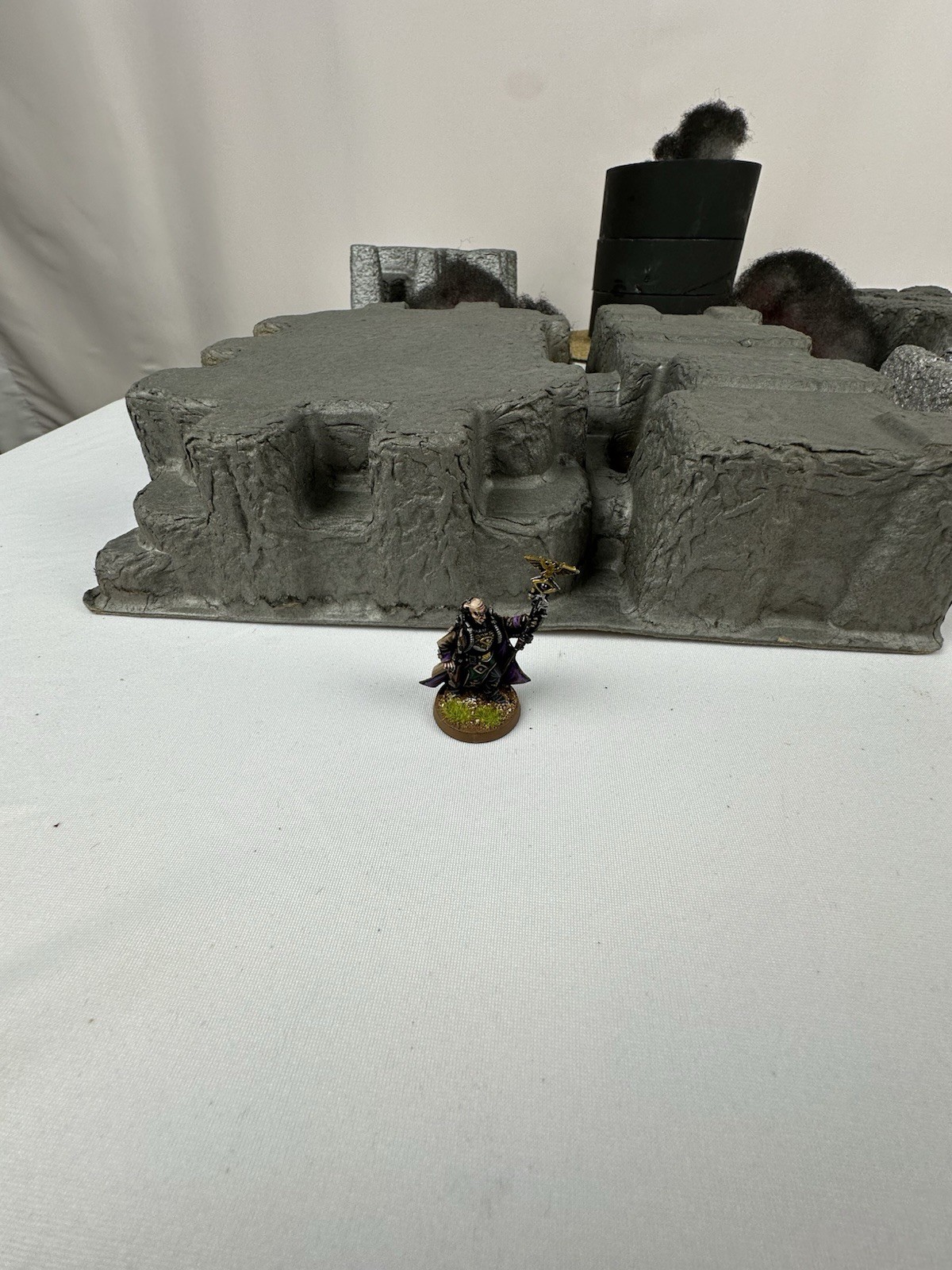 RPG Tabletop Warhammer 40k DnD Lot Customized Terrain Smokestack Explosions