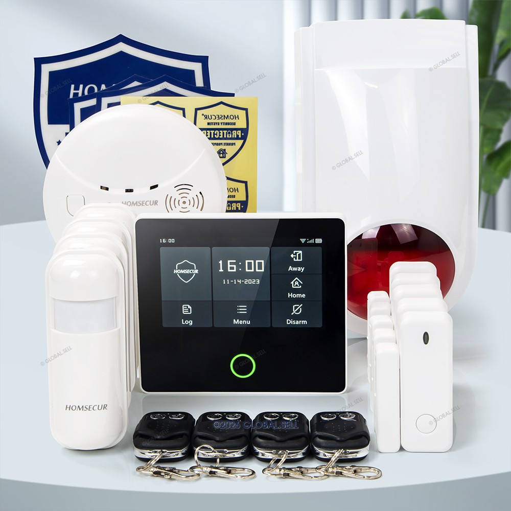 HOMSECUR Wireless WIFI 4G GSM Burglar Intruder Alarm System+PIR+5*Door Sensor