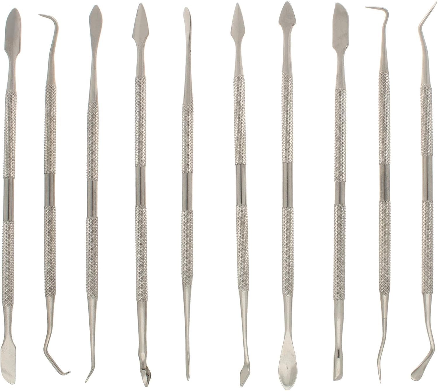 12-Piece Stainless Steel Wax Carver Tool Set Double Ended Carving Kit for Dental