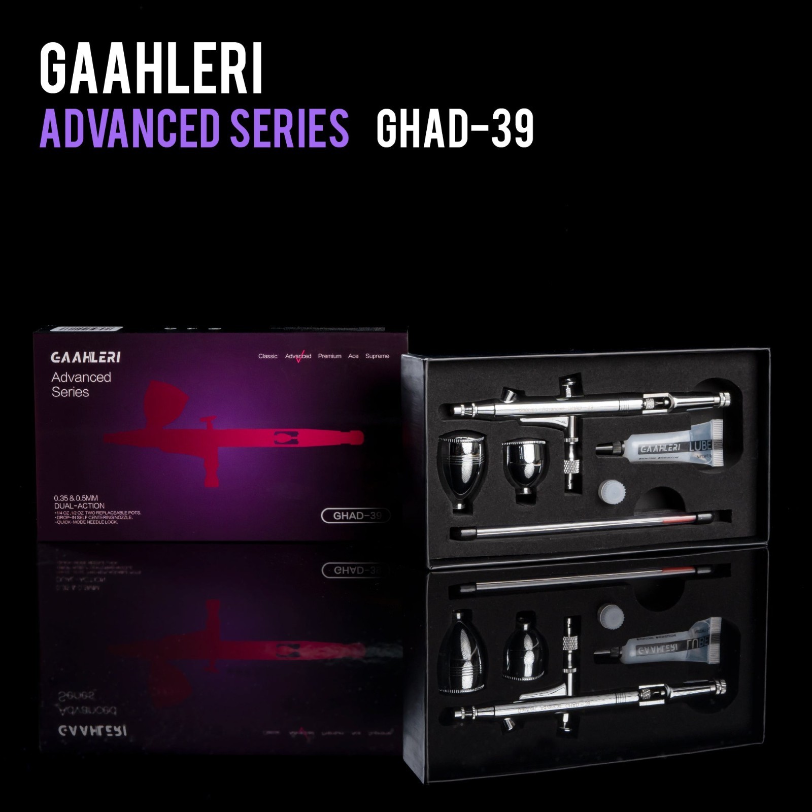 Gaahleri GHAD-39 Advanced 0.35mm & 0.5mm Airbrush - US FREE SHIPPING