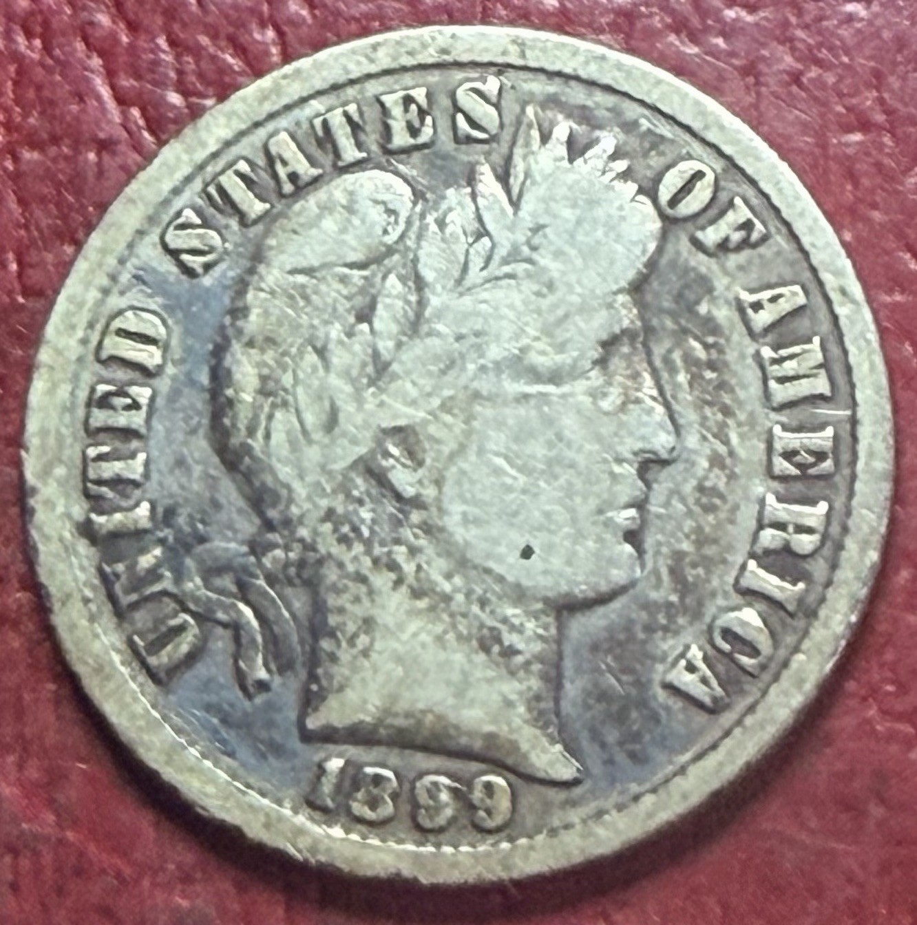 1899 Silver Barber Dime. Free Shipping