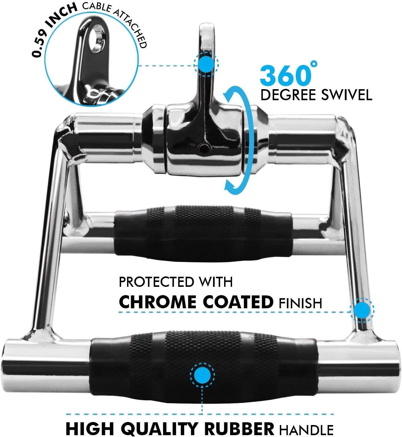 LAT Pull Down Cable Machine Attachment - Cable Machine Accessories for Home G...