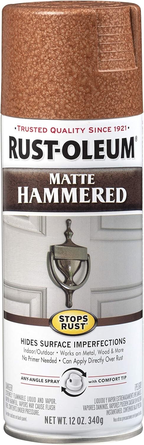 6PK RUST-OLEUM STOPS RUST MATTE HAMMERED COPPER 345377 SPRAY PAINT FREE SHIPPING