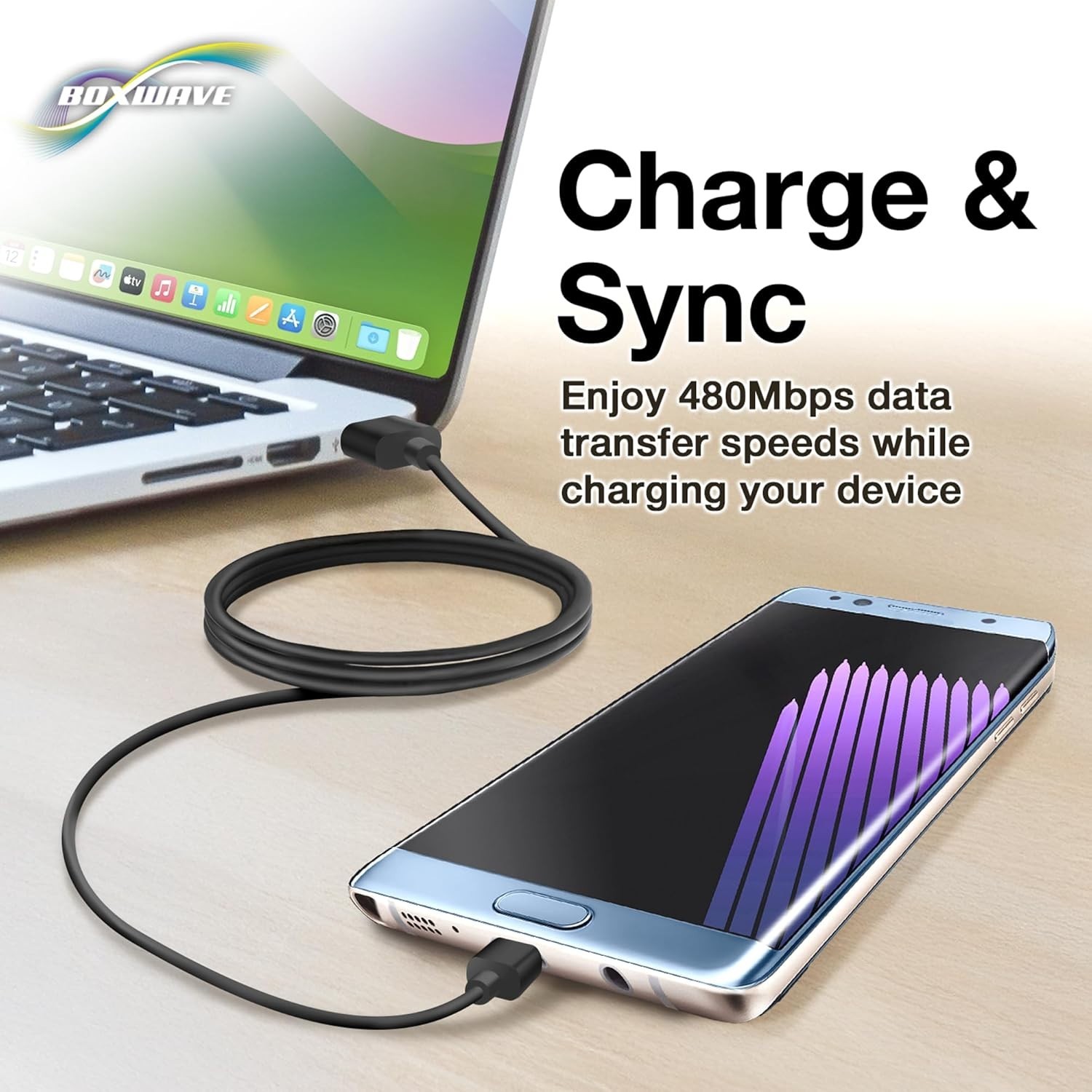 Shielded USB 2.0 DirectSync Cable for Franklin Wireless T9 - 5 Gbps Performance