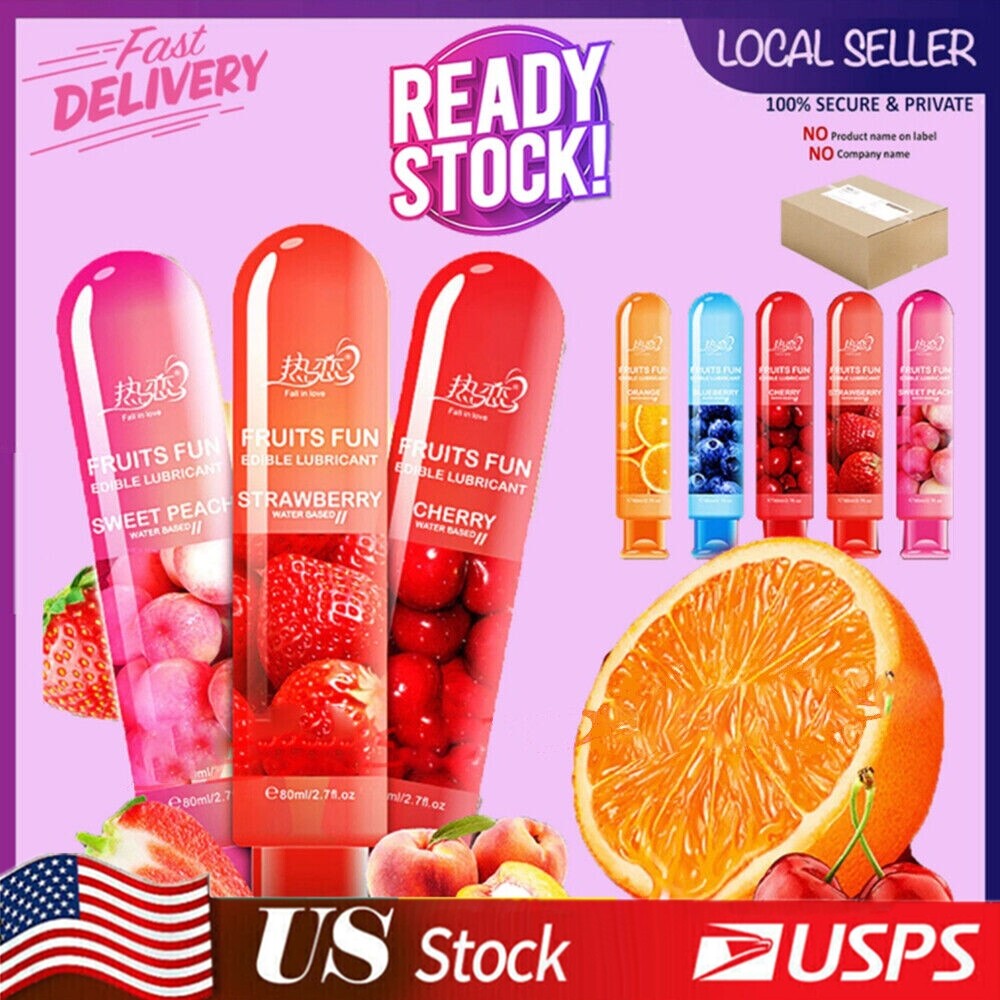 Edible Fruit Flavor Adult Lubricant Gel Lube Oral Sex Sexual Mild Massage Oil
