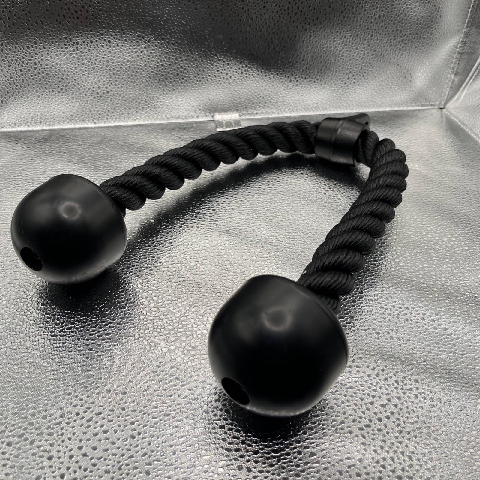 Tricep Rope Nylon Rubber Handles New Cable Attachment Workout Exercise