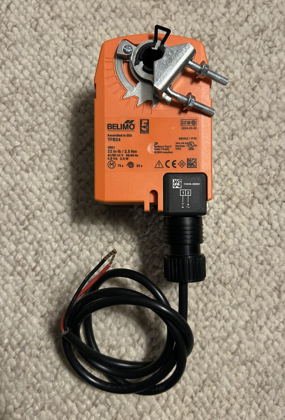 Belimo TFB 24 Actuator.  See Description…