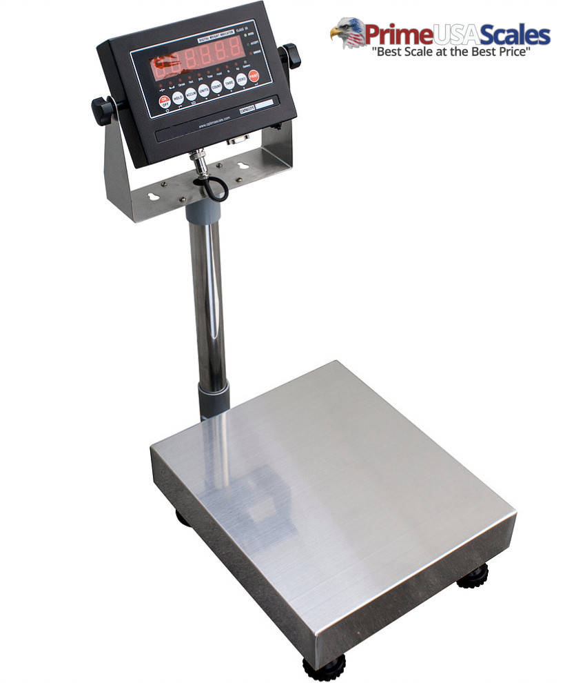 1,000 LBS x 0.2 LBS Optima Scale OP-915 NTEP IP 65 Mild Steel Bench Scale, 24"