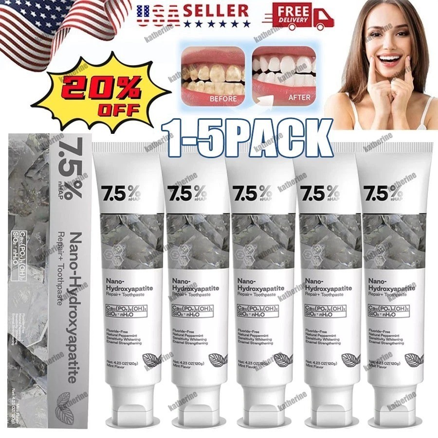 7.5% Nano Hydroxyapatite Toothpaste - Sensitivity Relief & Remineralize ~US
