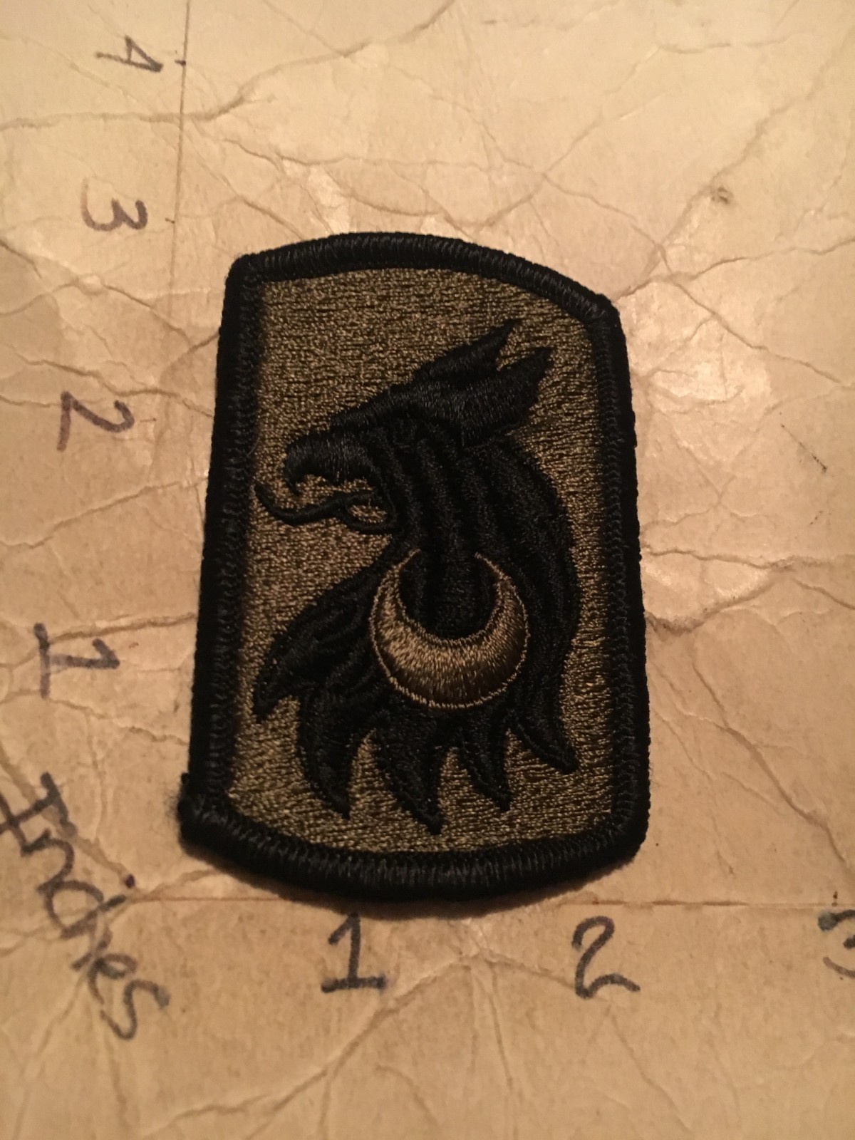 US Army 209th Artillery Brigade m/e subdued patch 10/9/25