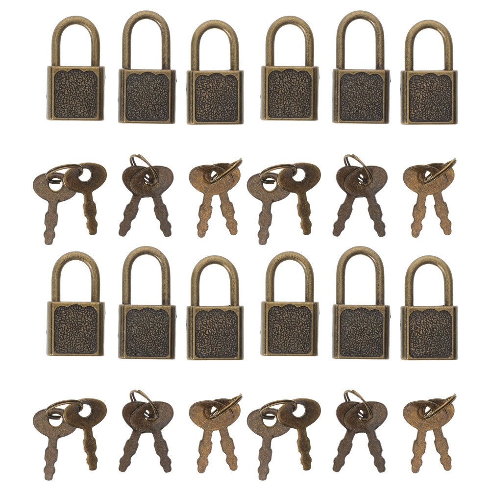 12 Sets Mini Padlocks And Keys For Pirate Themed Storage And Locker Lock