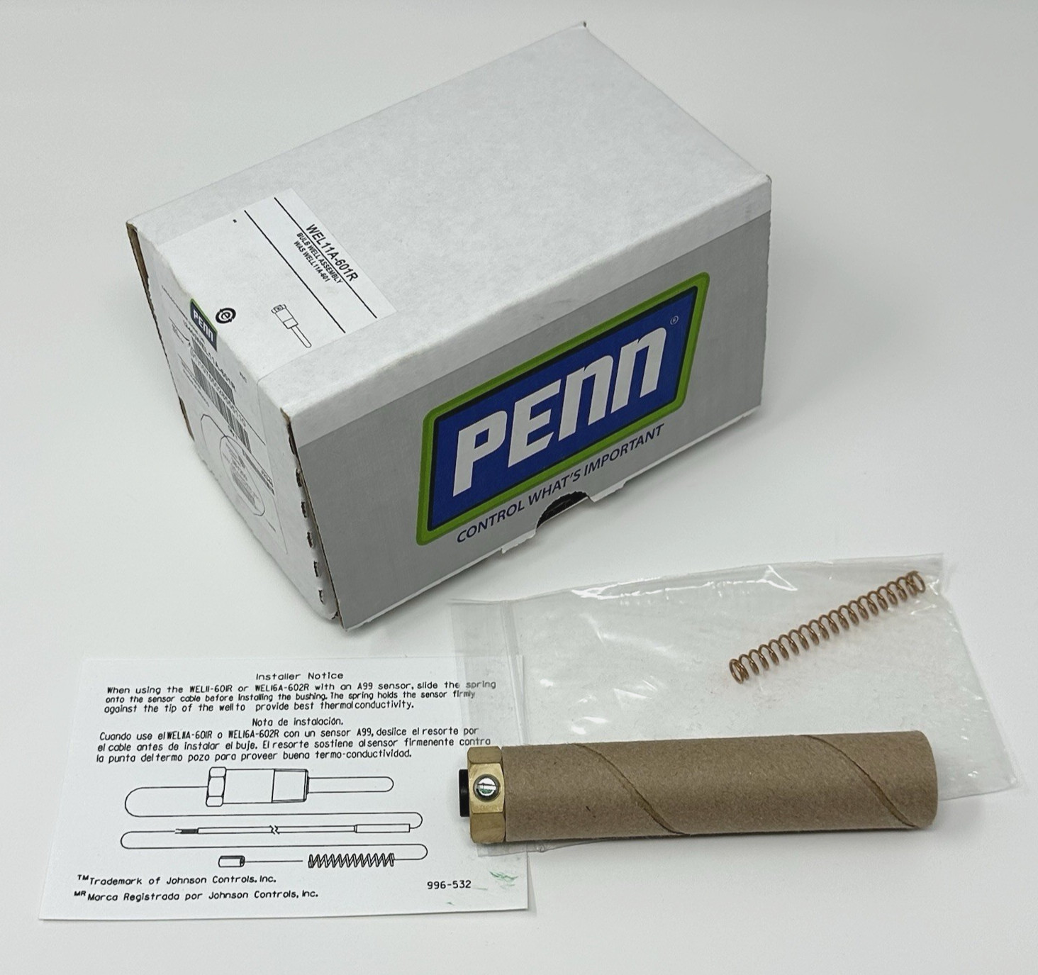 Johnson Controls HVAC Thermowell Immersion Direct Mount Penn (240)WEL11A-601R