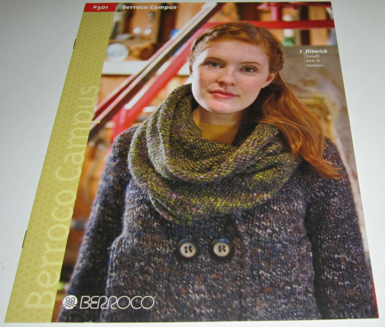 Berroco CAMPUS knitting yarn pattern book #301 sizes 32 - 52" with 8 Designs