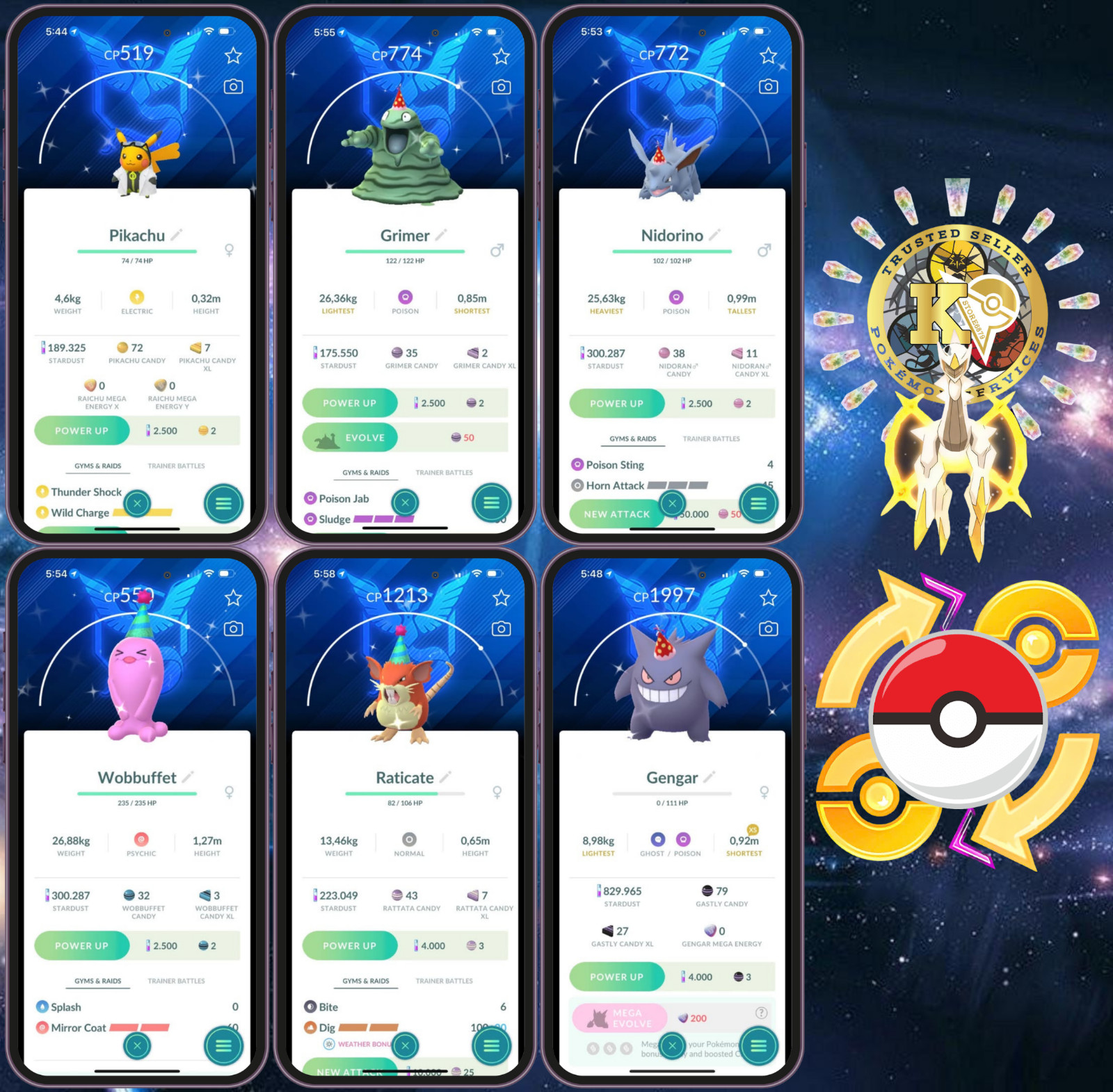Pokémon —GO— Shiny 10th Anniversary Edition — Team Mystic Background—Digital♻️