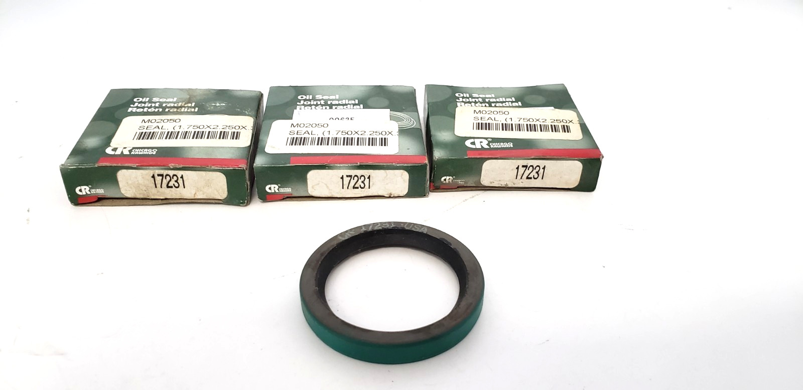 CHICAGO RAWHIDE 17231 OIL SEAL, 1-3/4 x 2-1/4 x 0.313" CRW1 (LOT OF 3) NIB