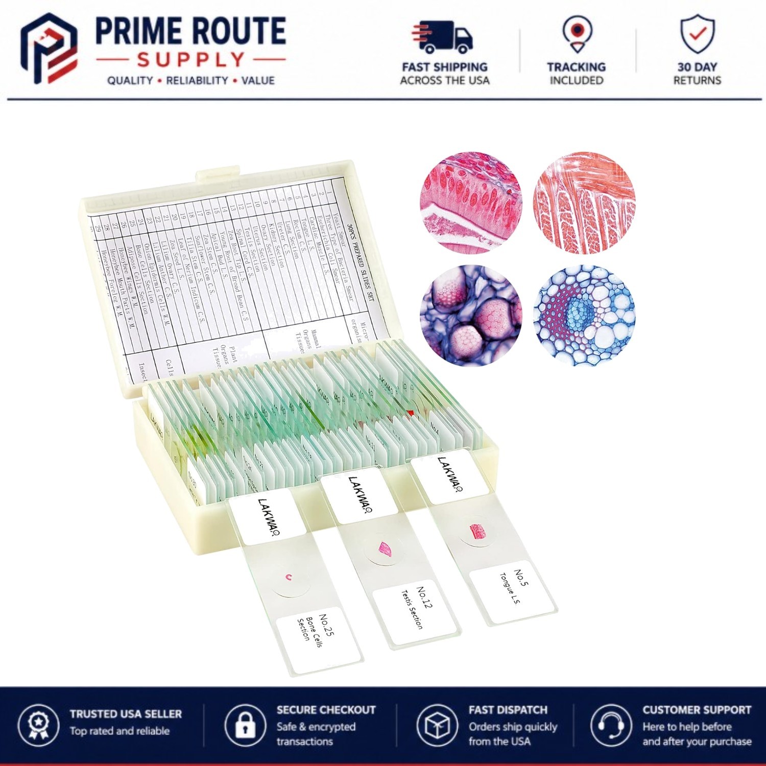 30-Piece Microscope Slides Collection - Ideal Science Gift for Kids & Adults