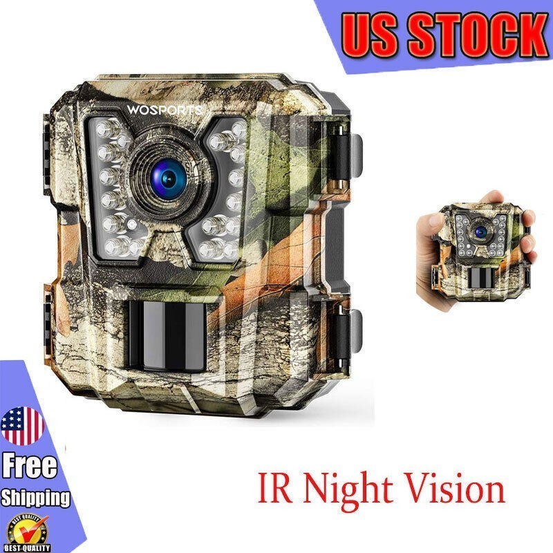 Mini Trail Camera 24MP 1080P HD Game Hunting Camera Motion Activated Waterproof