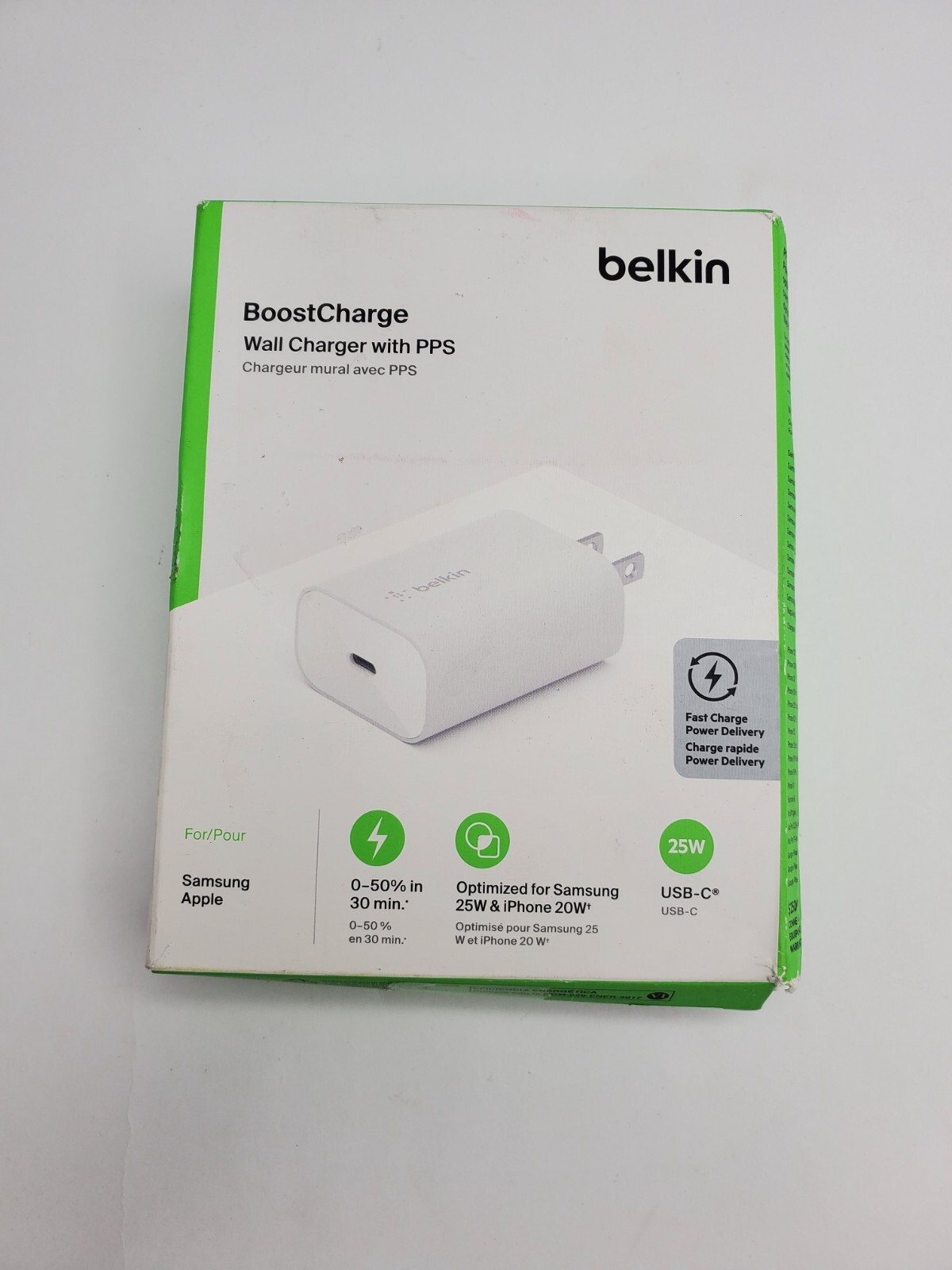 Belkin BOOSTCHARGE 25W PPS Wall Charger for iPhone 15 14 13 pro Samsung LG Pixel