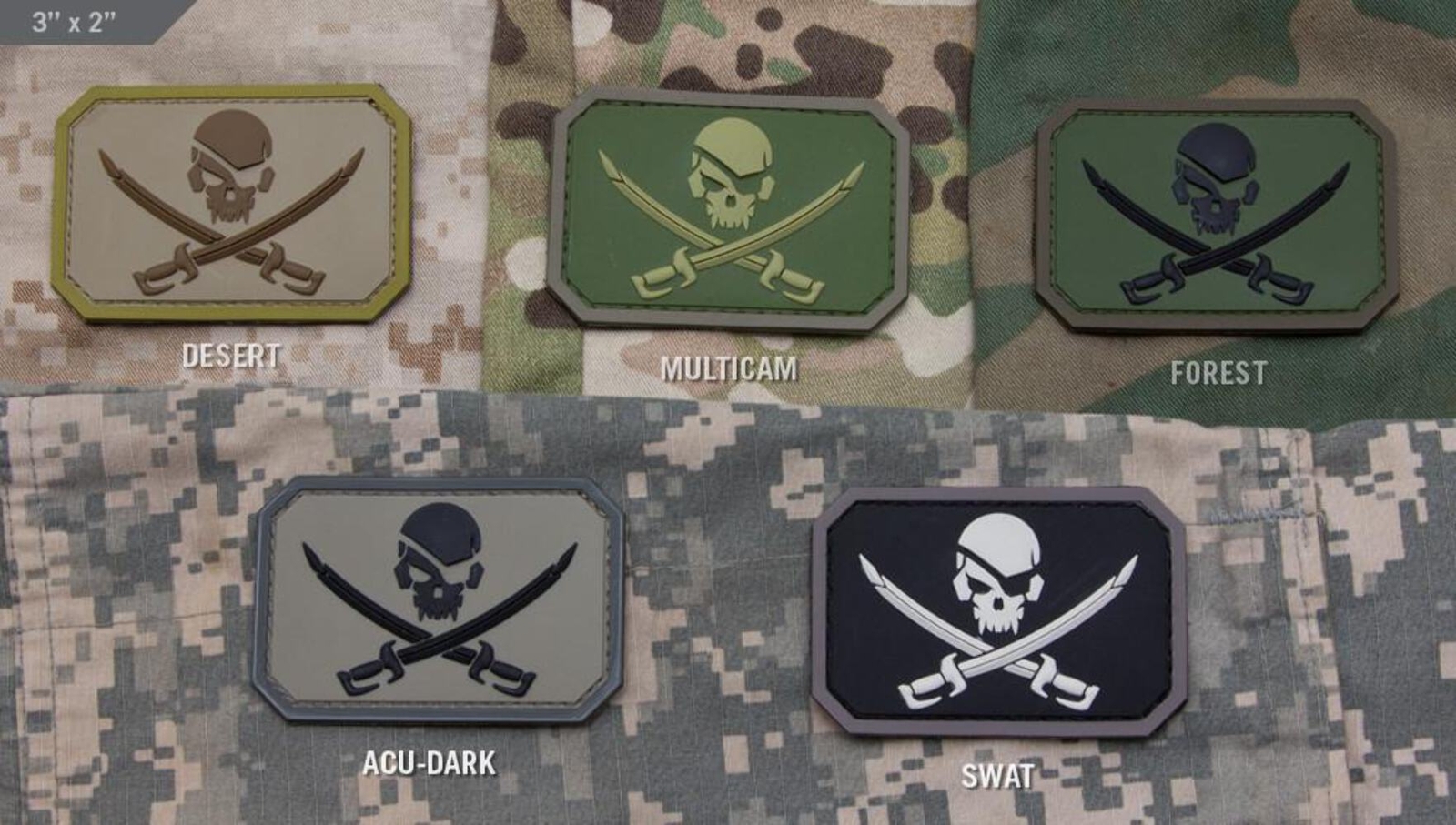 Mil-Spec Monkey Pirate Skull PVC Patch