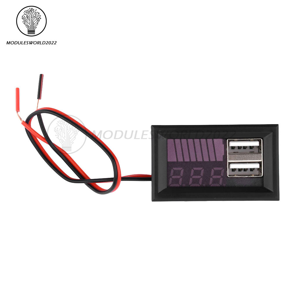 Digital Lead-acid /Li-ion Battery Capacity Voltage Meter Battery Level Indicator