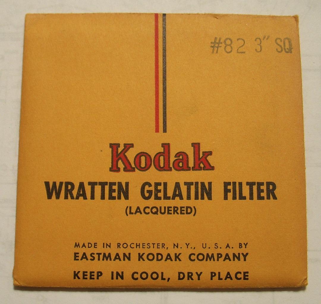 KODAK WRATTEN GELATIN FILTER NO. 82 3" or 7.6cm Square