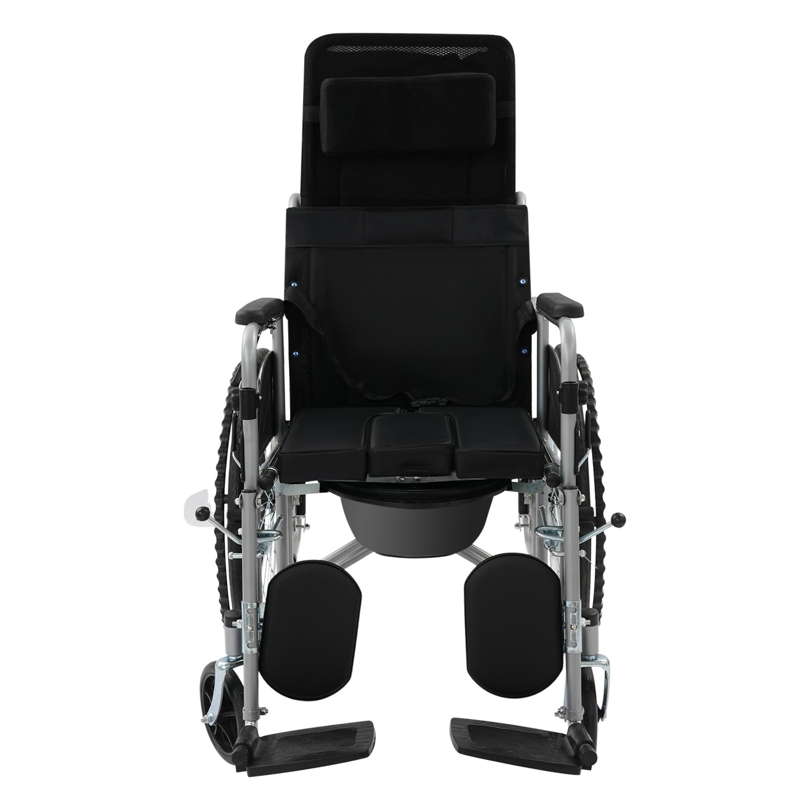 Foldable Wheelchair Foldable Commode Chair Reclining Wheelchair 100 kg max.