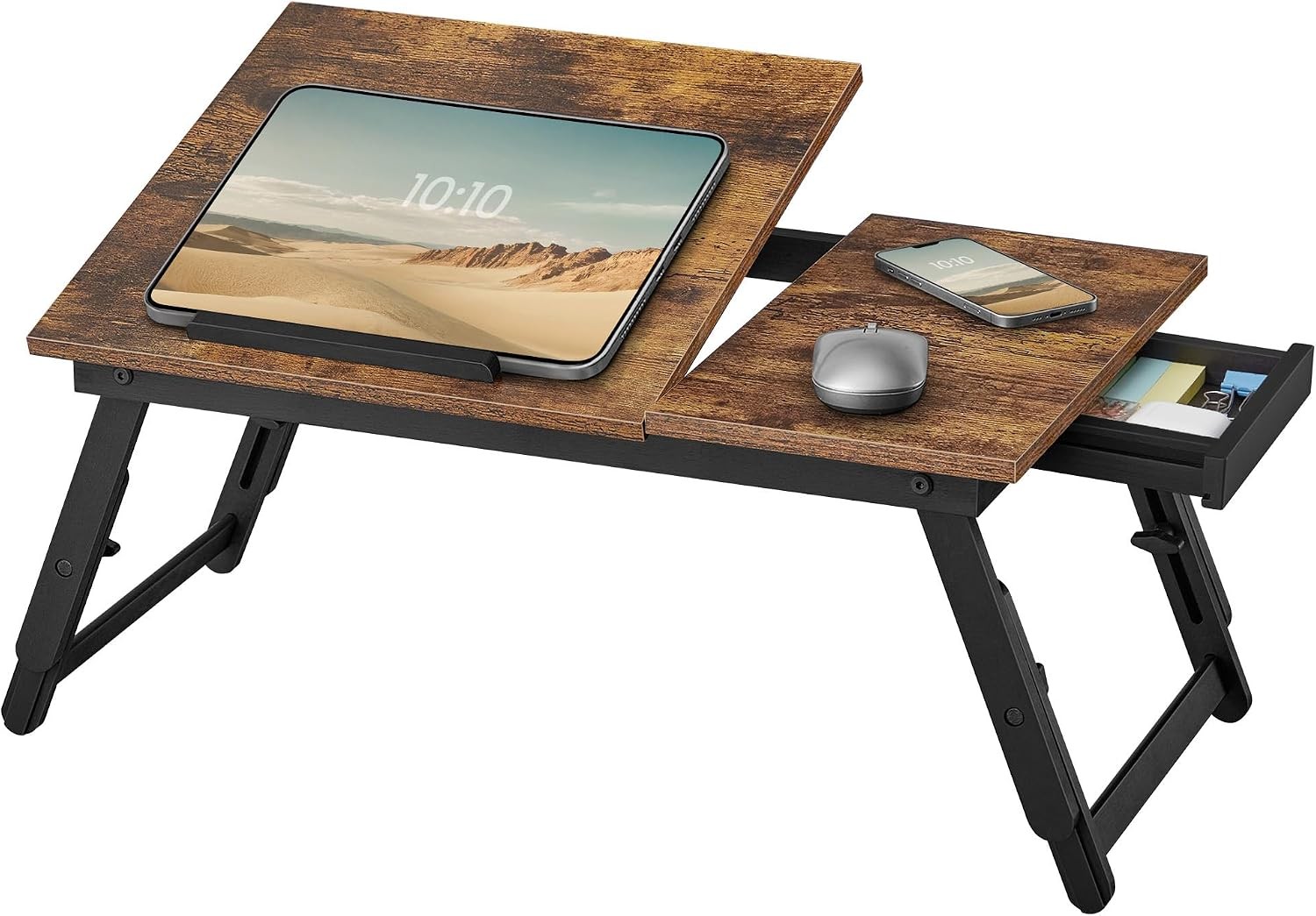 Bed Laptop Desk Folding Bed Tray Laptop up to 15.6 Inches Adjustable Angle &