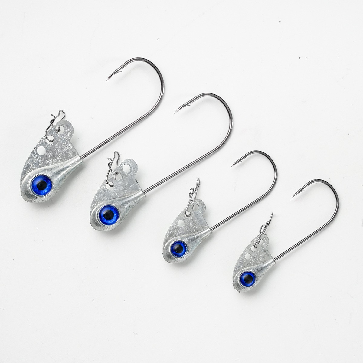 10Pcs Jig Head Hook 3.5g 5g 7g 10g Shank Barbed Fishing T-tail Soft Lure