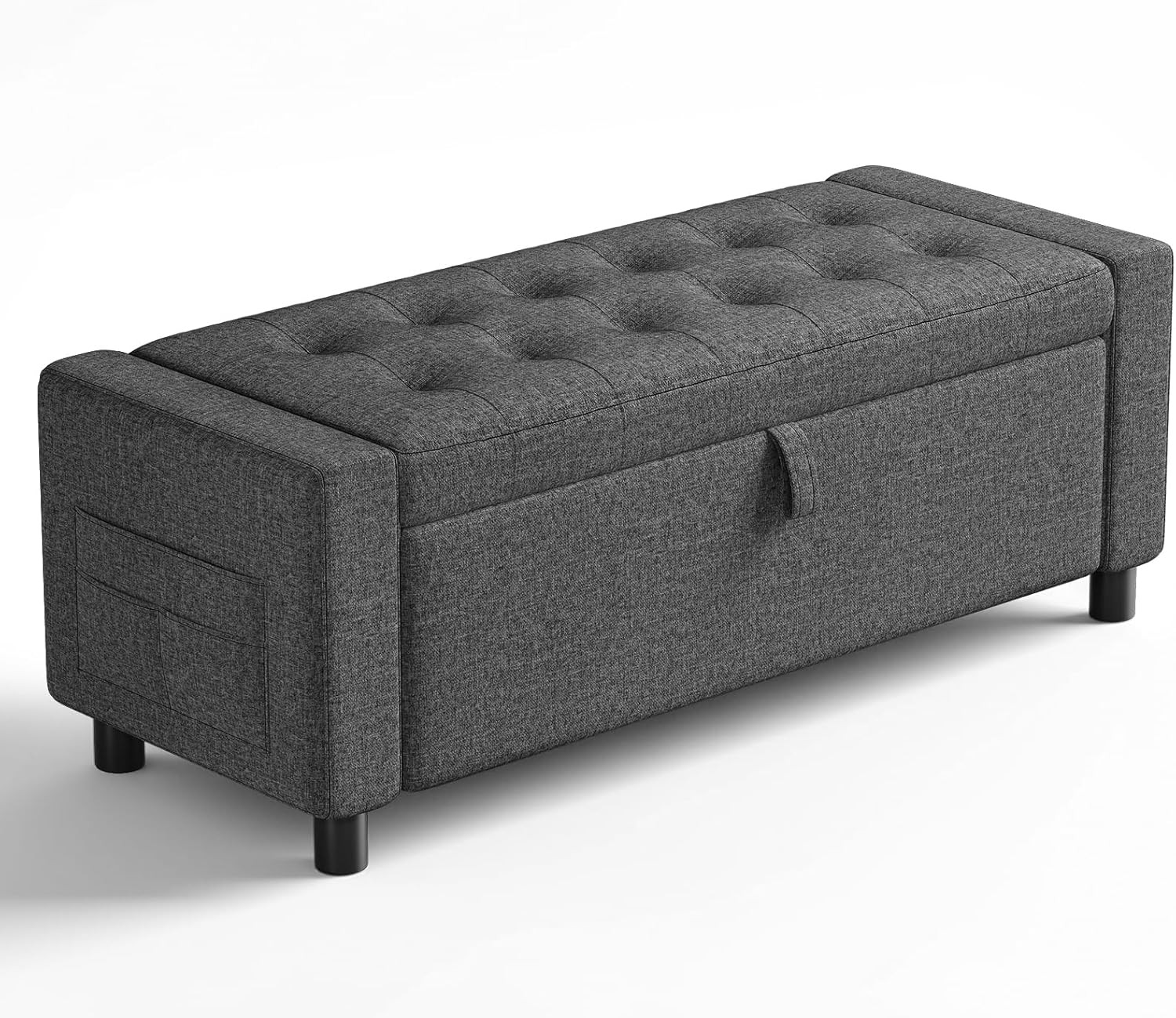 Amada 46" Ottoman with Storage,Storage Ottoman Bench with Safety Hinge, Hidden C