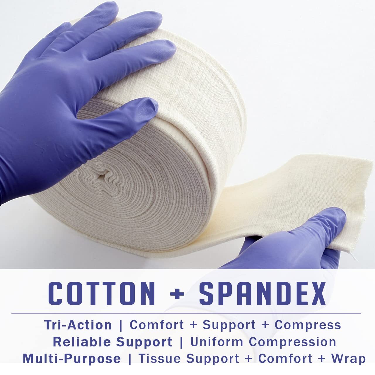 Compression Bandage Roll - Elasticated Tubular Support - Size E - 3.5" x 11 yd