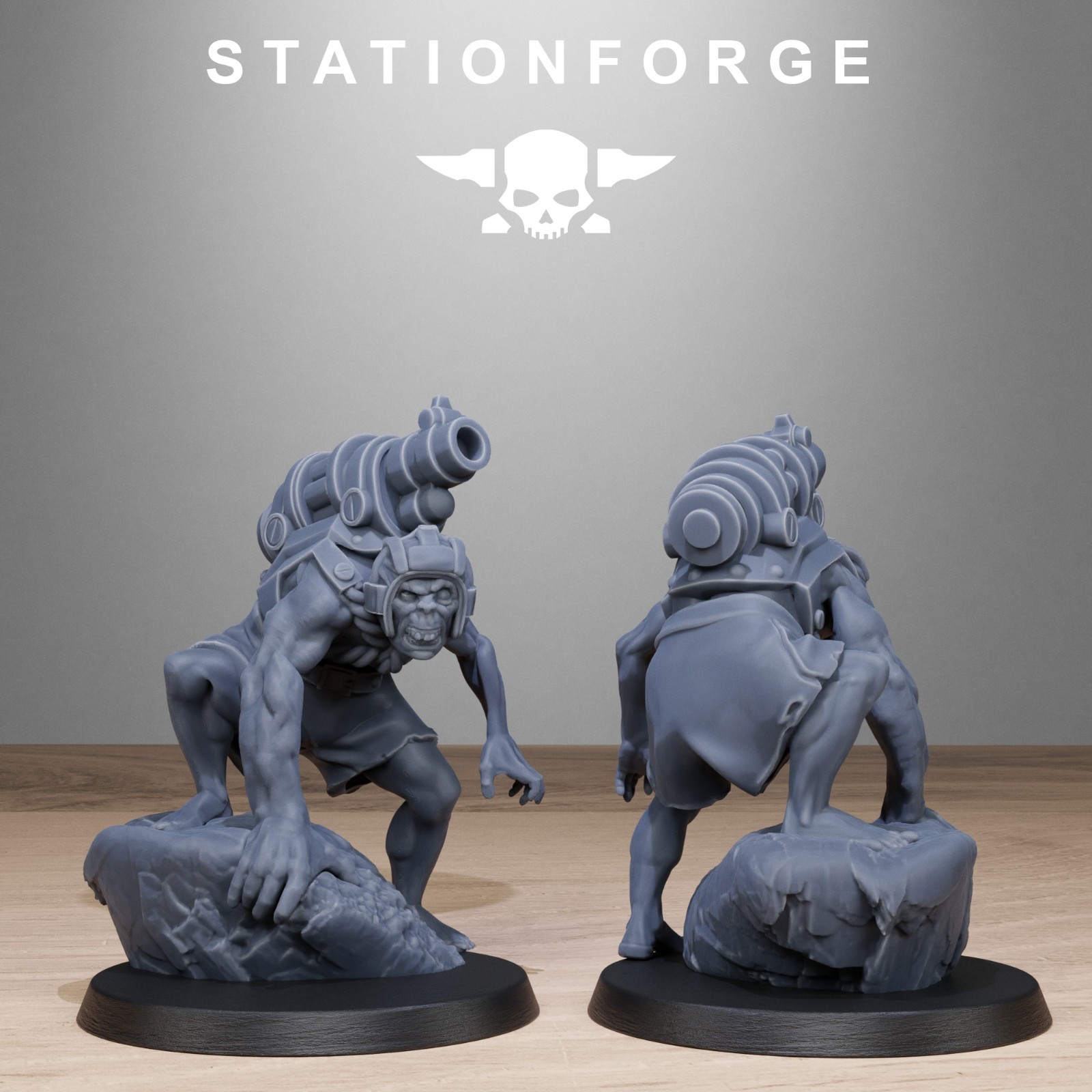 The Corrupted AbHumans from Station Forge 32mm