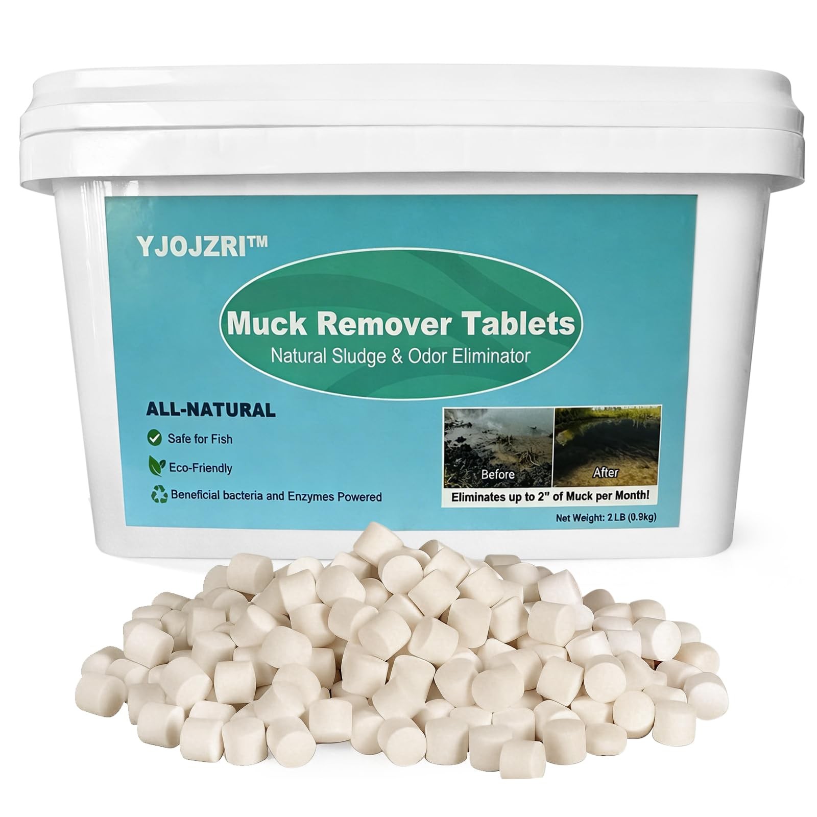 Natural Pond Sludge with Beneficial Bacteria & Enzymes, Safe for Plants, Fish...