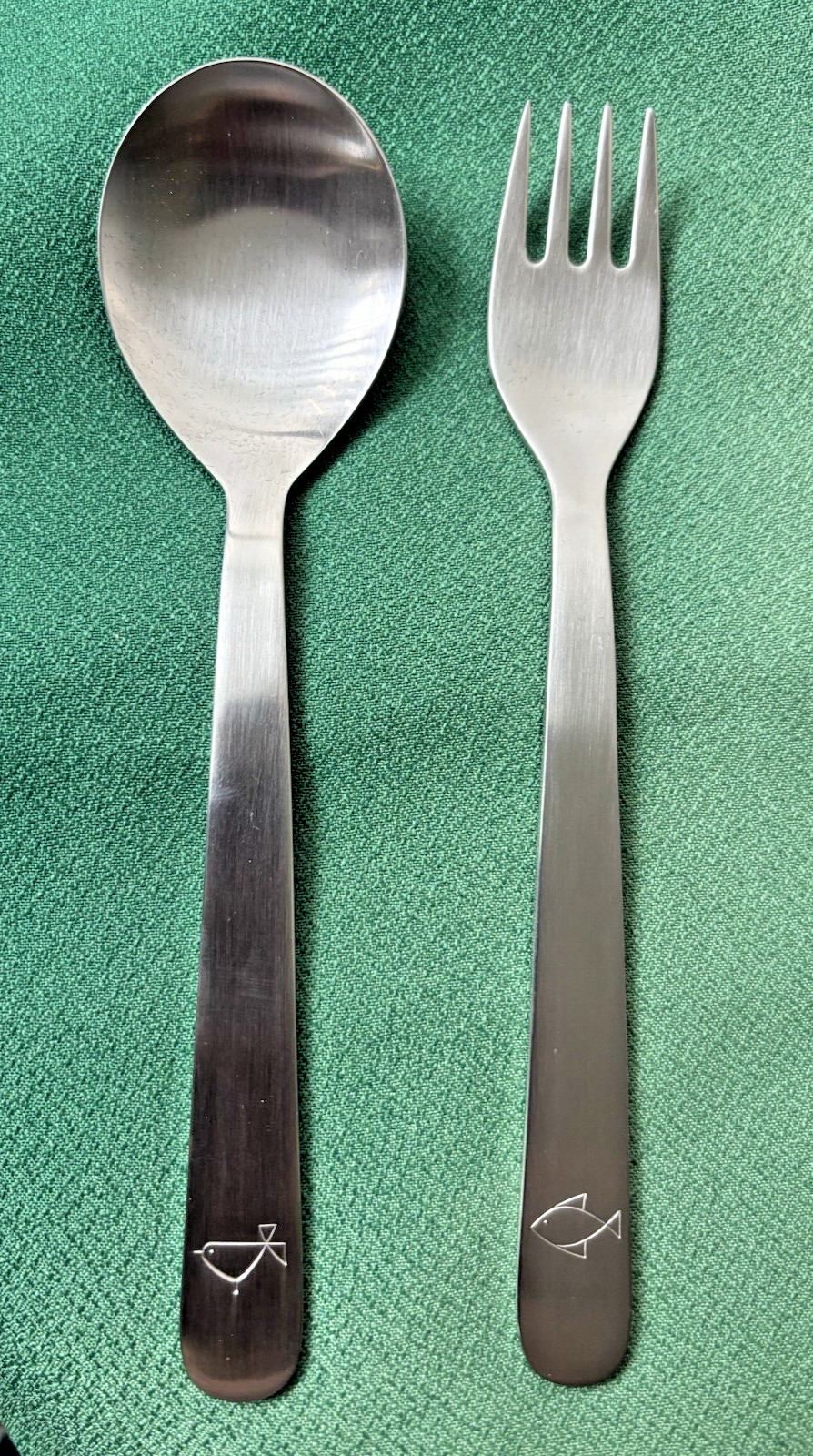 NIB Mono Petit Stainless St 2 pc Flatware Set Peter Raacke 1959 Germany No knife