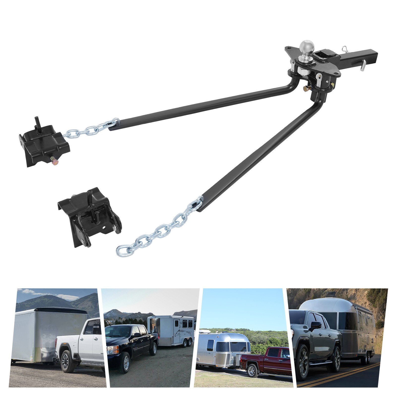 Weight Distribution Hitch, Trailer Hitch, 14000lbs Black Trailer Hitch Device