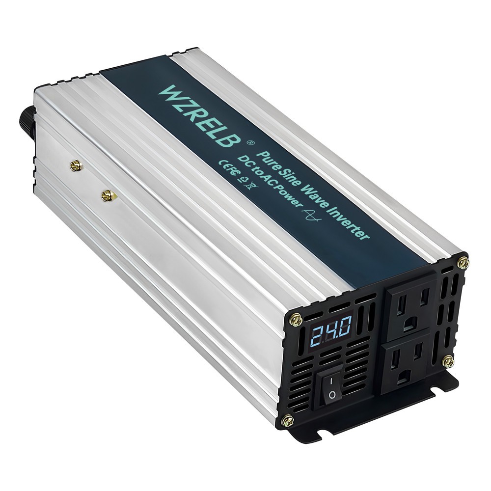 Pure Sine Wave Inverter 24V to 110V 120V Power Converter 600W Truck Car Solar RV