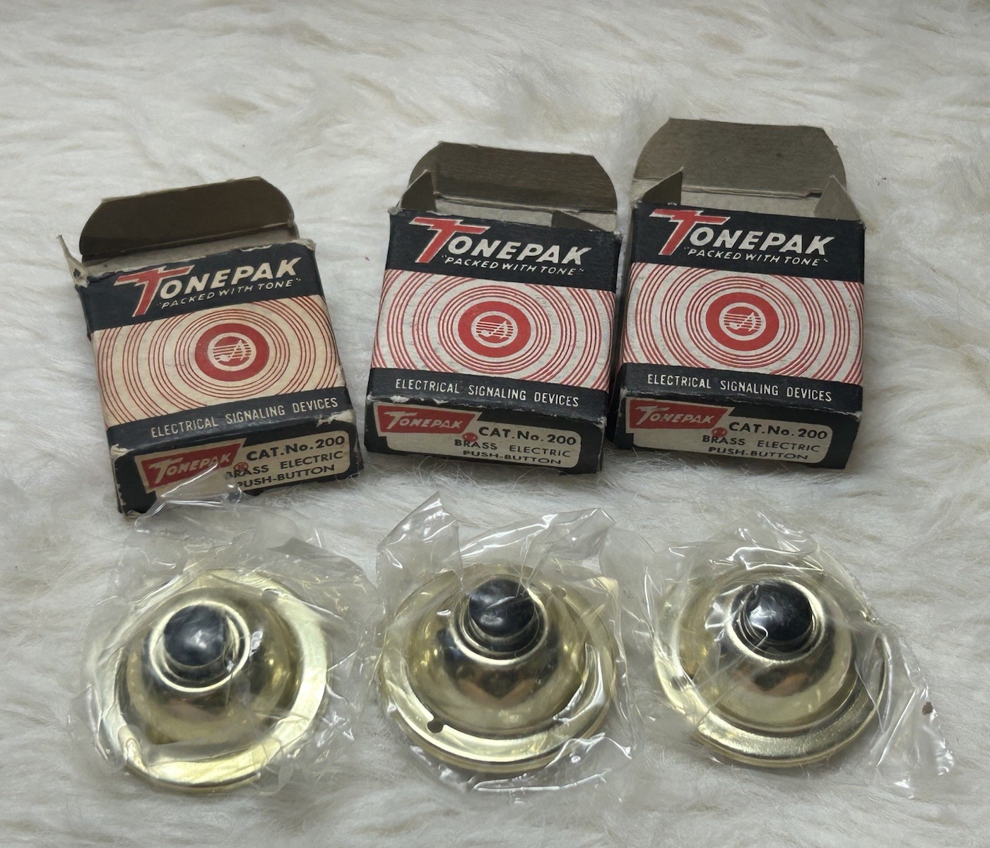 NOS Vintage Lot of 3 Tonepak #200 Buzzer Electrical Signaling Device
