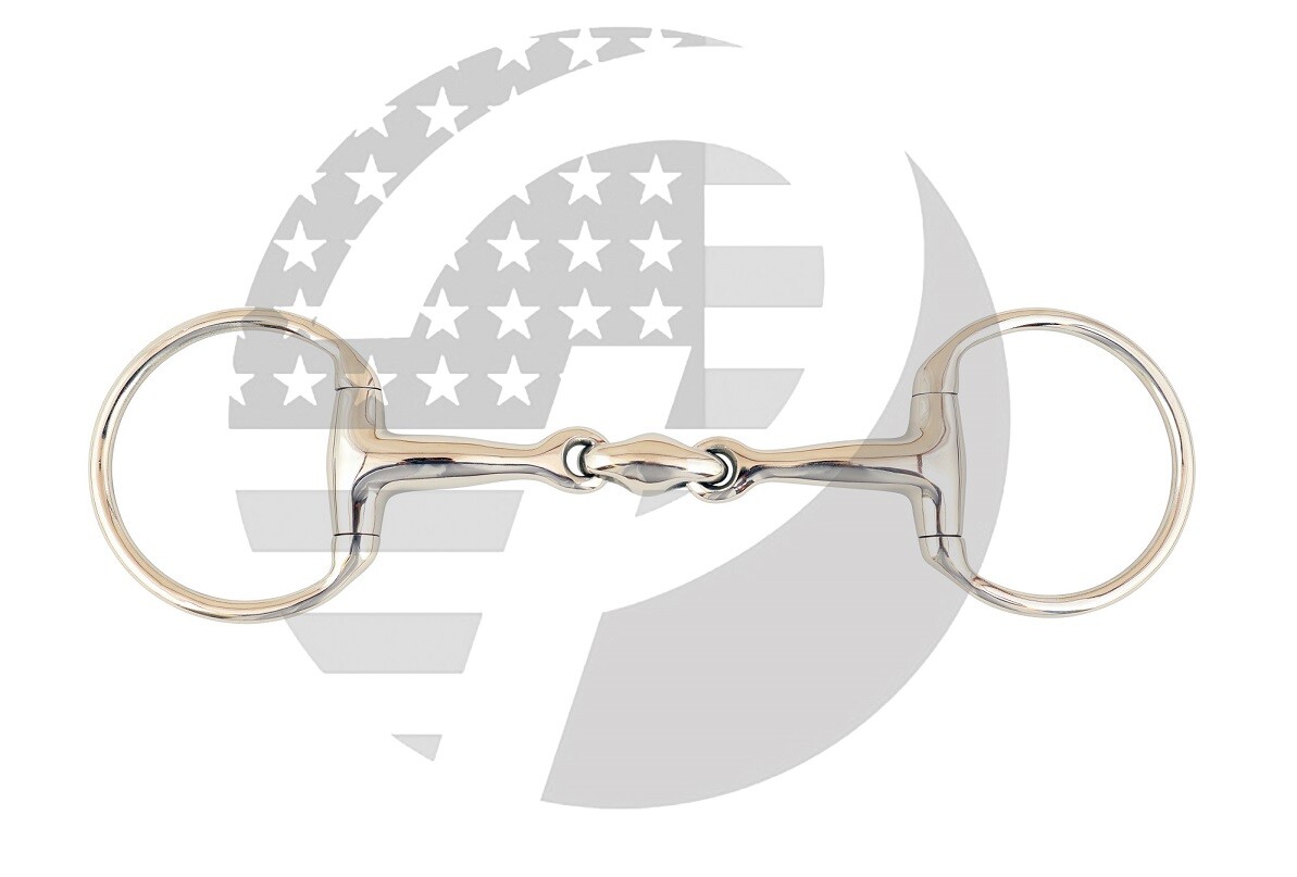EGGBUTT Snaffle Horse Bit Double Jointed Horse Bit With Oval Link Stainless