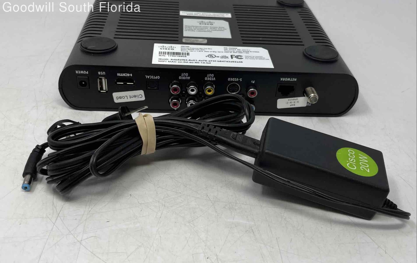 Cisco AT&T U-Verse Basic SD/HD With Wifi Set Top Box Receiver Not Tested