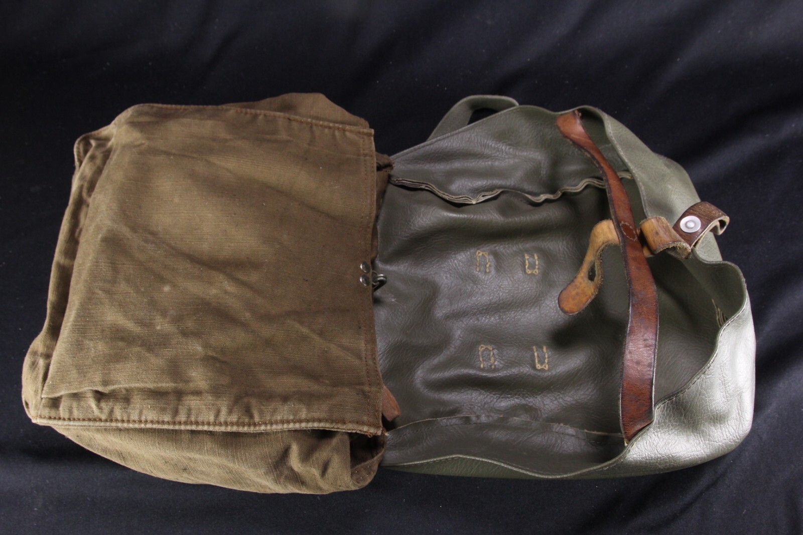 VTG Hans Jaggi Rohrbach Germany Switzerland Satchel Messenger Bag Canvas Leather