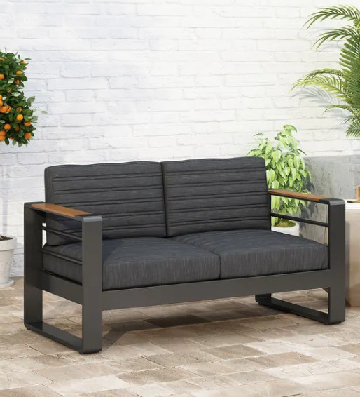 Set Sofa Outdoor Patio Furniture Sectional Table Cushioned Couch Garden Chair