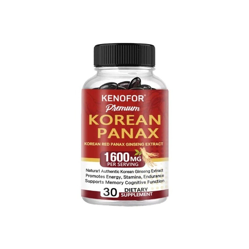 Korean Red Ginseng Root Extract 1600mg Maximum Strength Ginsenosides 30to120Caps