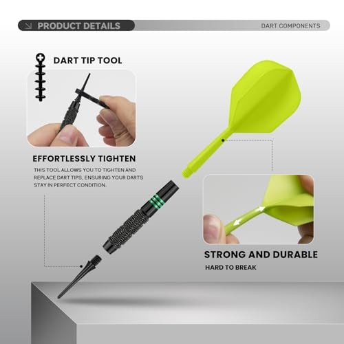 Soft Tip Darts Set 6 Pack – Professional Darts Plastic Tip with Integrated